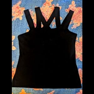 Strappy Black Stretchy Top